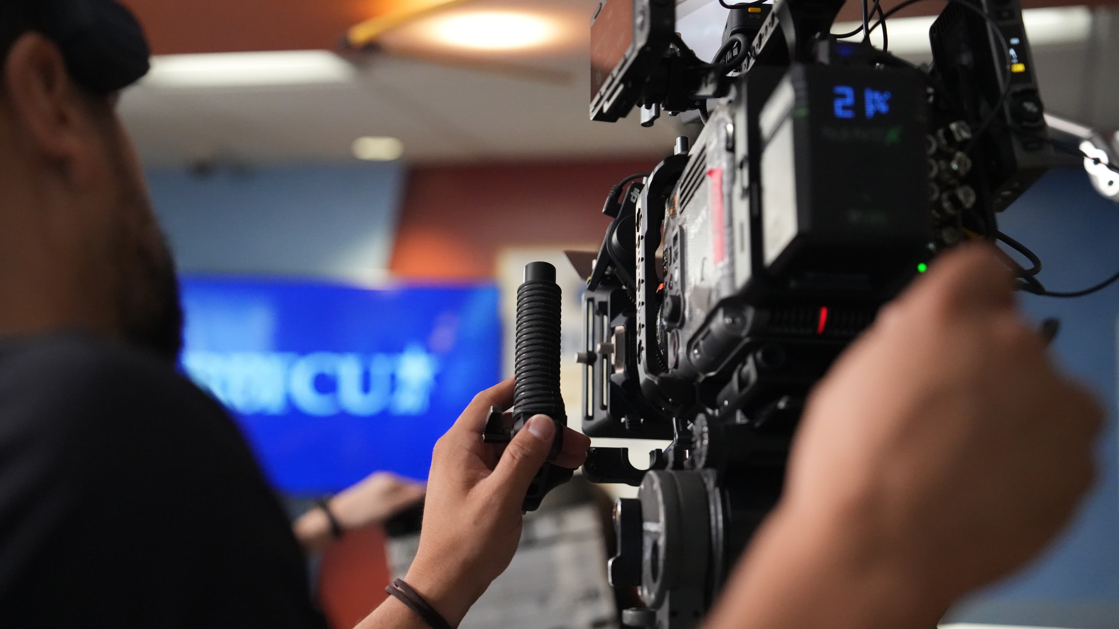 Media Bar Productions camera crew filming a corporate production