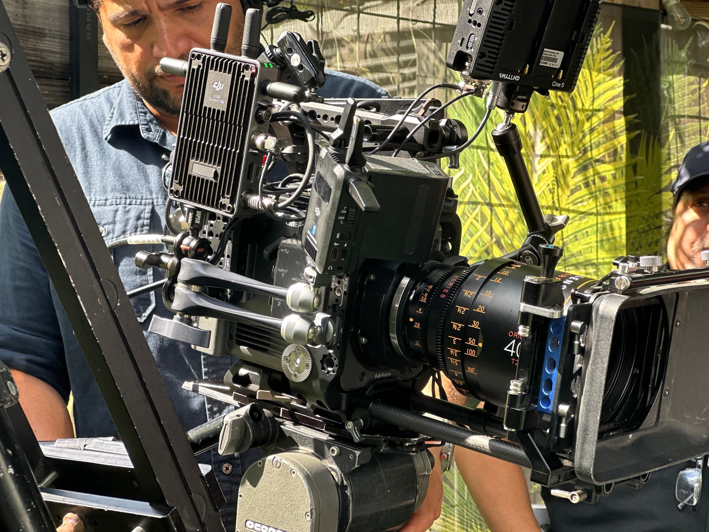 Media Bar camera department working on set