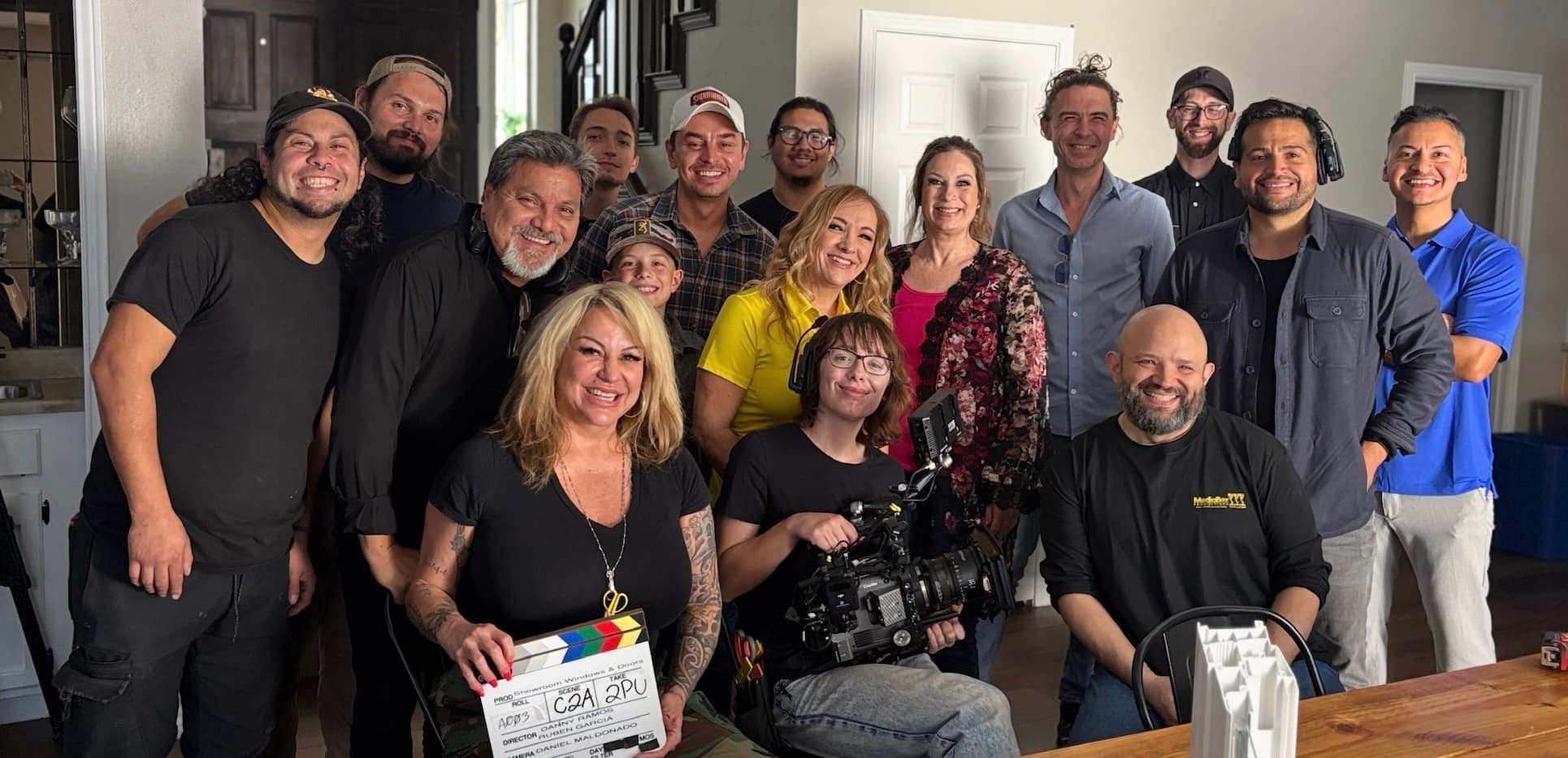 Media Bar Productions cast and crew on set in San Antonio