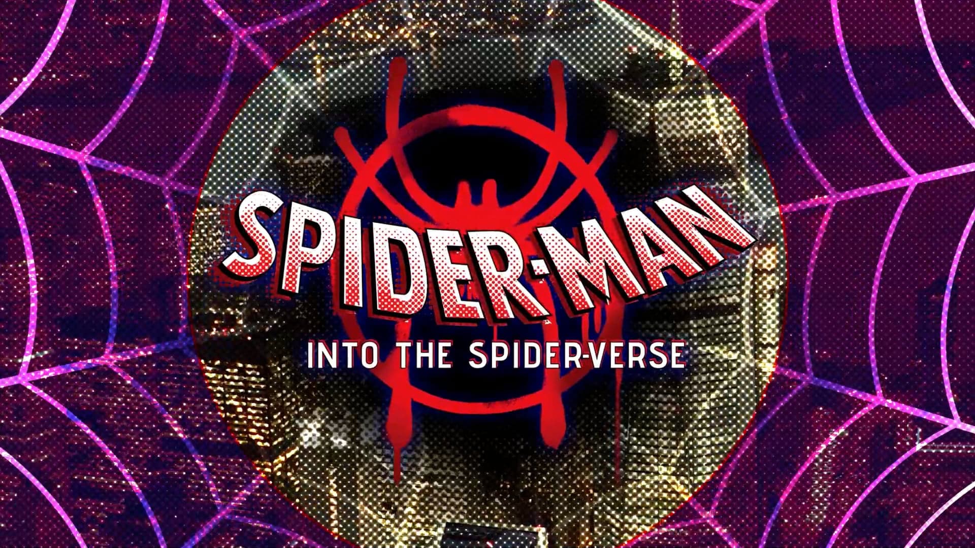 Animated Spider-Man title frame with layered comic-book textures