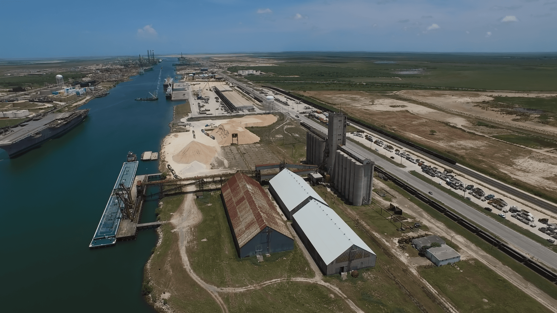 Port San Antonio commodities terminal - large-format industrial photography